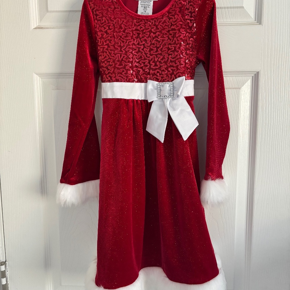Girls 8t Bonnie Jean Christmas dress and jacket